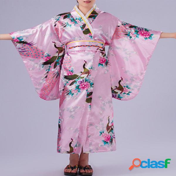 Mujer Conjunto de kimono estampado lavable
