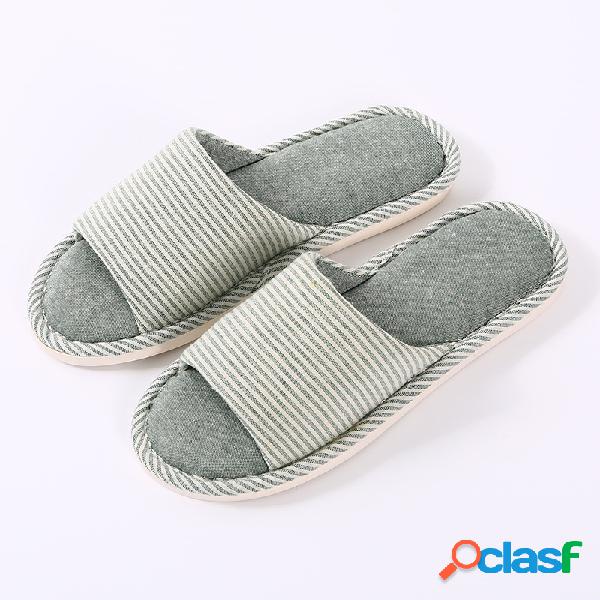 Mujer House Stripes Flat Color Flats Inicio zapatillas
