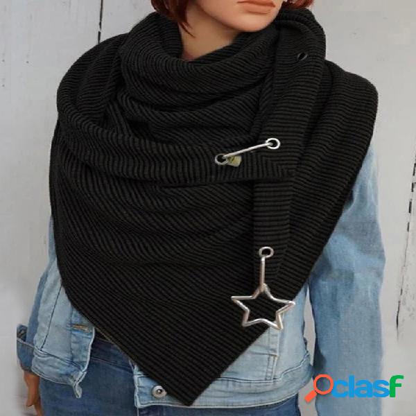 Mujer Pana Casual Bufandas Chales Abrigo Versátil Grueso
