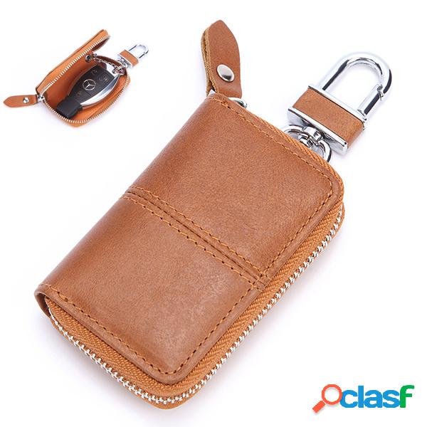 Piel Genuina Coche Key Holder Key Bolsa For Men