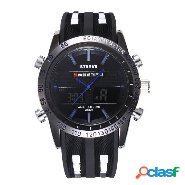 STRYVE Sport Digital Quartz Watches 30 metros WaterProof