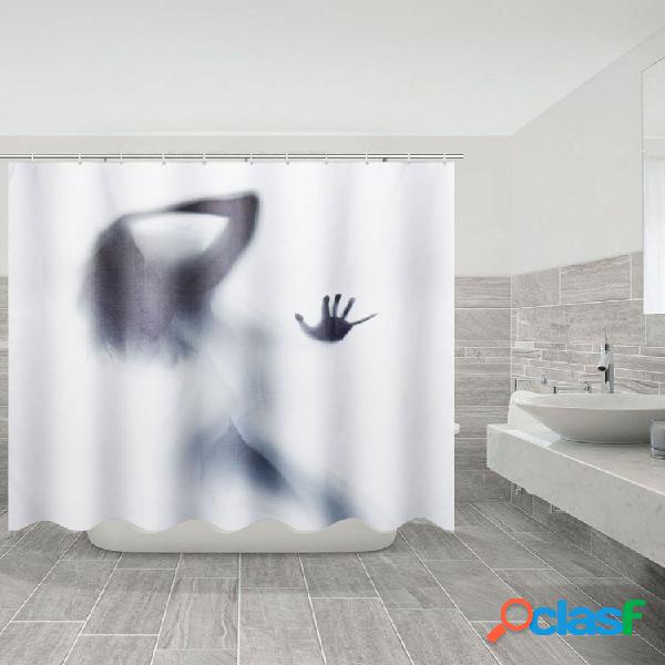 Sombra de belleza 3D Impermeable Cortina de ducha Cuarto de