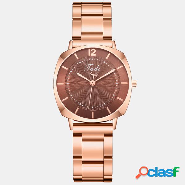 Trendy Elegant Mujer Reloj de pulsera de oro rosa Caso