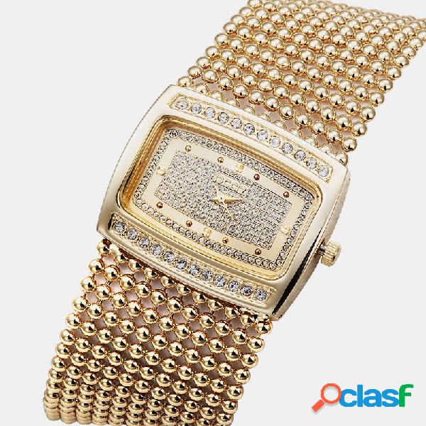 Trendy Luxury Mujer Reloj de pulsera Reloj de cuarzo con