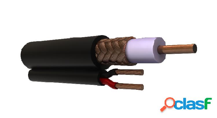 Viakon Bobina de Cable Coaxial RG59, 305 Metros, Negro