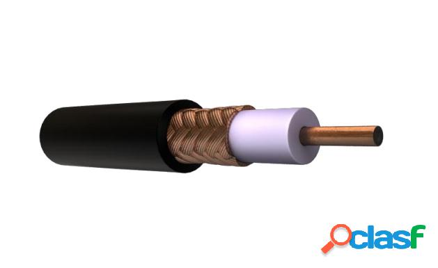 Viakon Bobina de Cable Coaxial RG6, 305 Metros, Negro