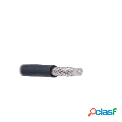 Viakon Cable Coaxial con Blindaje 20 AWG, Negro - Precio por