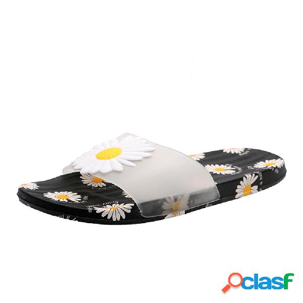 Womne Daisy Patrón Comfy Soft Suela antideslizante Home