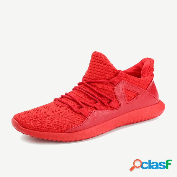Zapatillas ligeras transpirables de tejido con cordones para