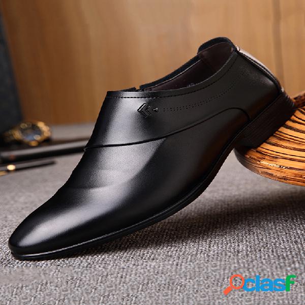 Zapatos formales de cuero de microfibra para hombres