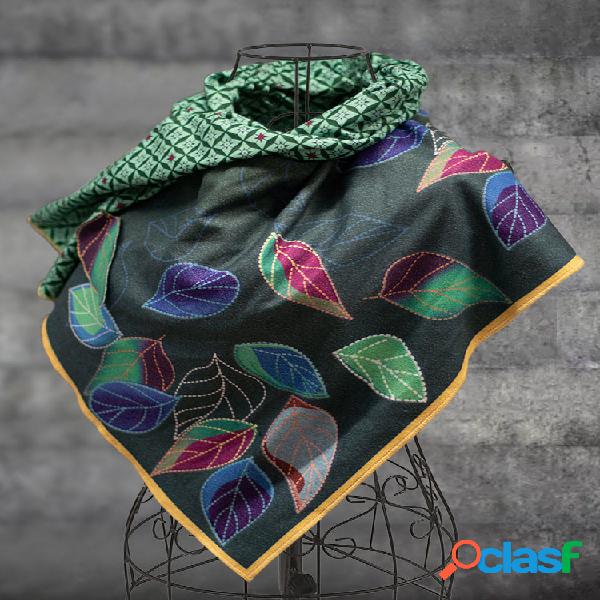 vendimia floral y Hoja elegantes boas y bufandas para mujer
