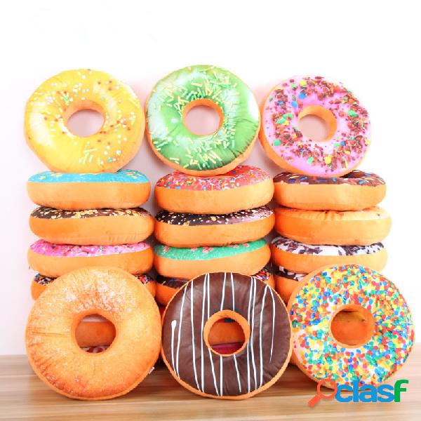 37cm Donut de peluche de felpa Soft Donut Food Back Saddle