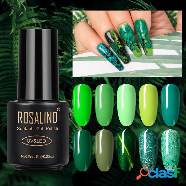 7 ml Serie Forest Green Uña Esmalte Gel Fototerapia para