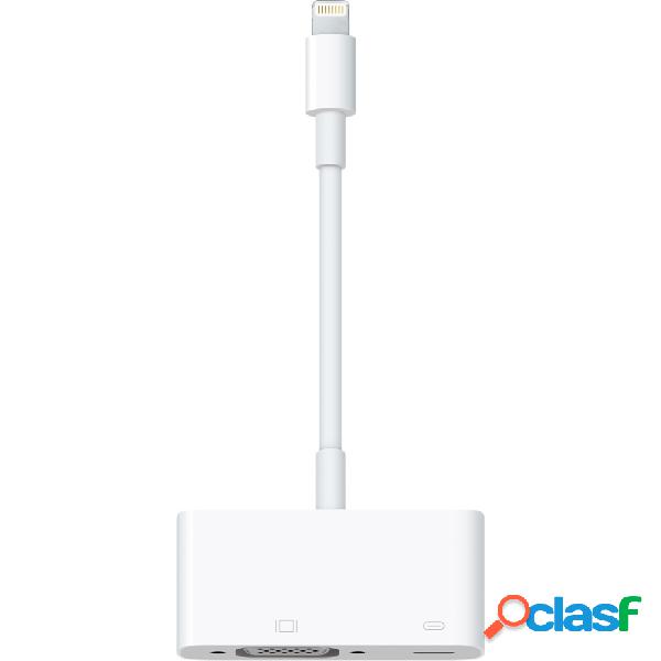 Apple Adaptador Lightning Macho - VGA Hembra, 7.5cm, Blanco,