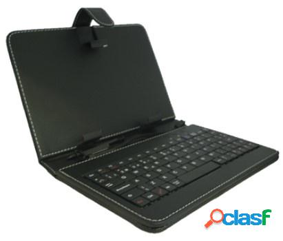 BRobotix Funda con Teclado Español para Tablet 7'', Negro