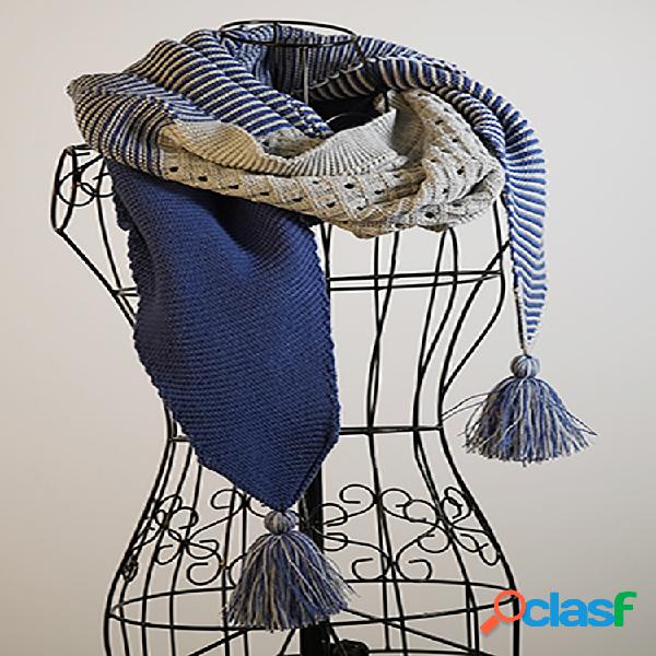 Bufandas y chales de punto Graublau Lässig para mujer
