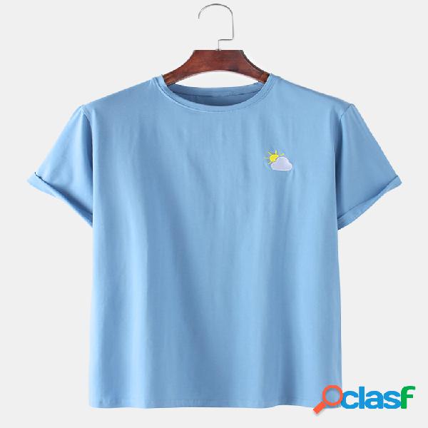Camisetas sin mangas con cuello en V sueltas bordadas en