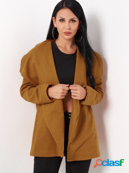 Gabardina con diseño de bolsillo con cuello cruzado de