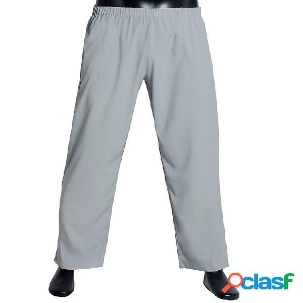 Hombres Daily Thin Mid Waist Pantalones