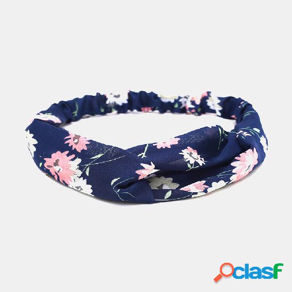 Imprimir Diadema cruzada al aire libre Cabello Accesorios