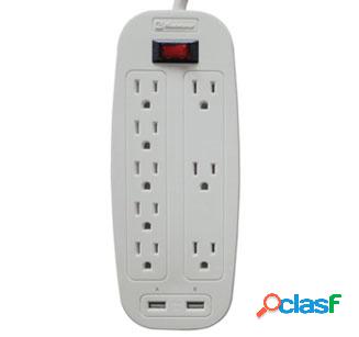 Koblenz Supresor de Picos SS-2100, 8 Puertos + 2x USB, 2100