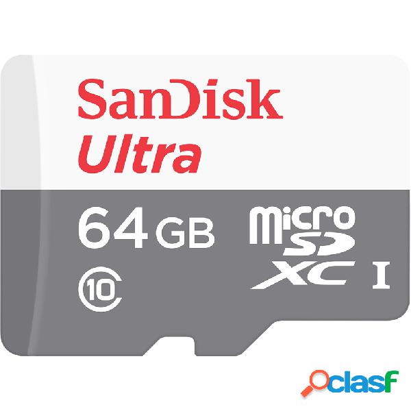 Memoria Flash SanDisk Ultra, 64GB MicroSDXC UHS-I Clase 10,