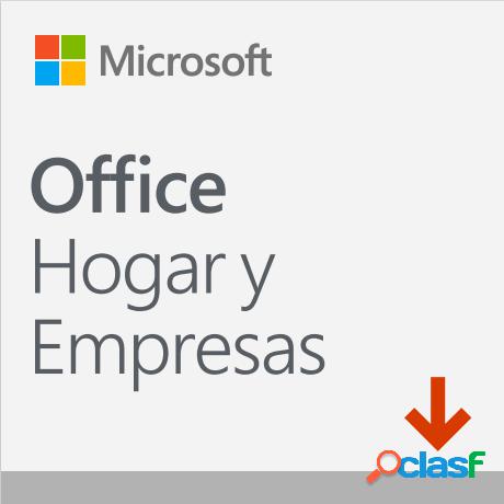 Microsoft Office Hogar y Empresas 2019, 1 PC, Plurilingüe,