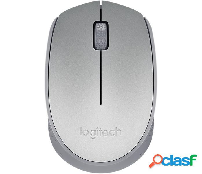 Mouse Logitech Óptico M170, Inalámbrico, USB, Gris Claro