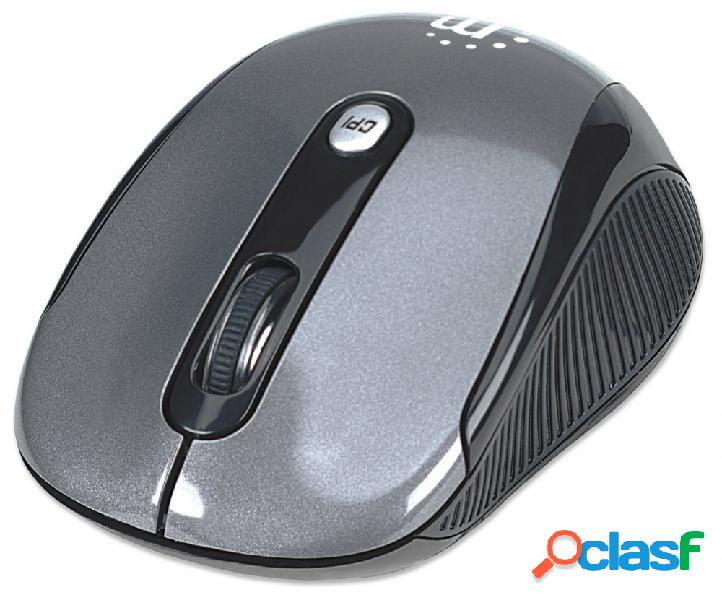 Mouse Manhattan Óptico Alto Rendimiento, Inalámbrico, USB,