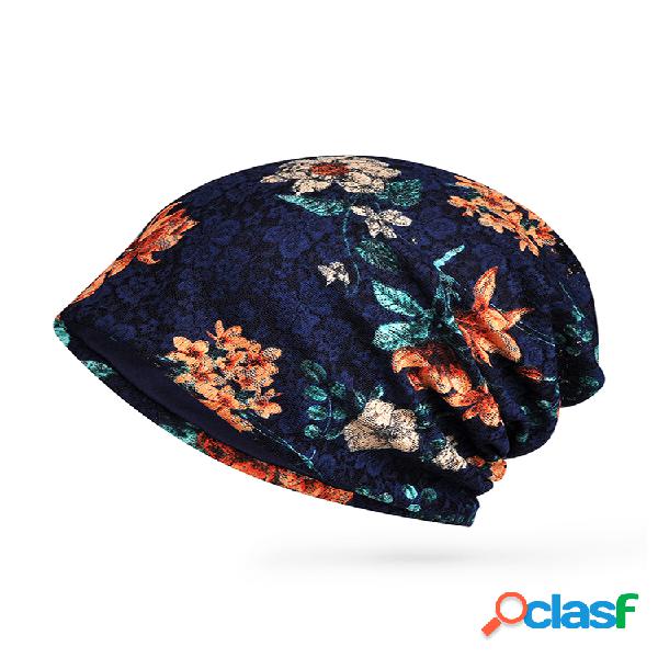 Mujer Algodón fino Soft Gorro con estampado de flores