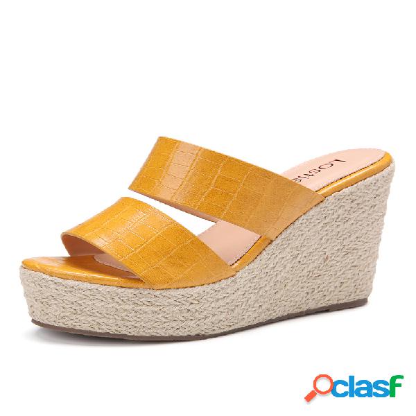 Mujer Comfy Daily Veins Alpargatas con punta abierta Cuñas