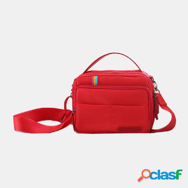 Mujer Impermeable Crossbody multifuncional sólido informal