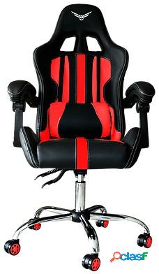 Naceb Silla Gamer Ninja Blade, hasta 140Kg, Negro/Rojo