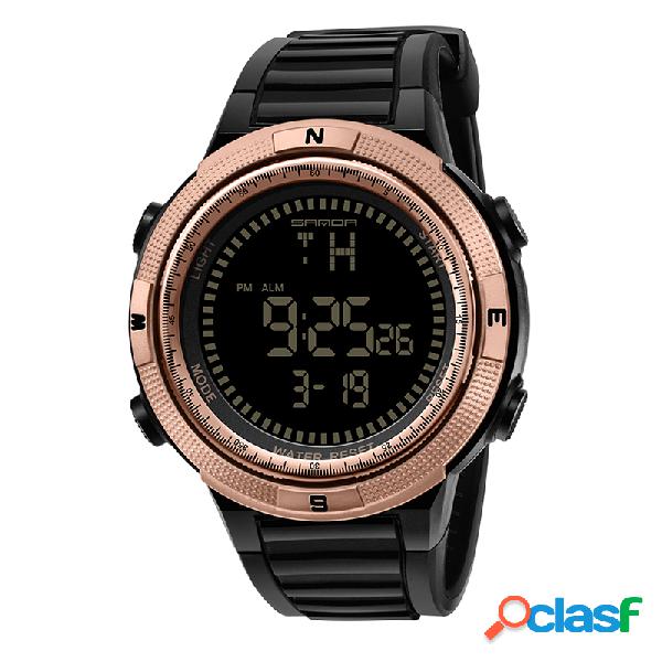 Sport Impermeable Reloj digital multifuncional luminoso de