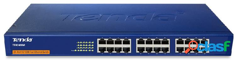 Switch Tenda Fast Ethernet TEH2400M, 10/100Mbps, 24 Puertos,