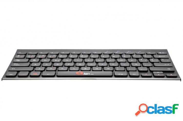 Teclado Qian SHEJI Compacto, Inalámbrico, Bluetooth, Negro