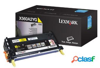 Tóner Lexmark X560A2YG Amarillo, 4000 Páginas