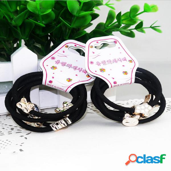 10 piezas Cute Alloy Small Colgante Decorativo Cabello Banda