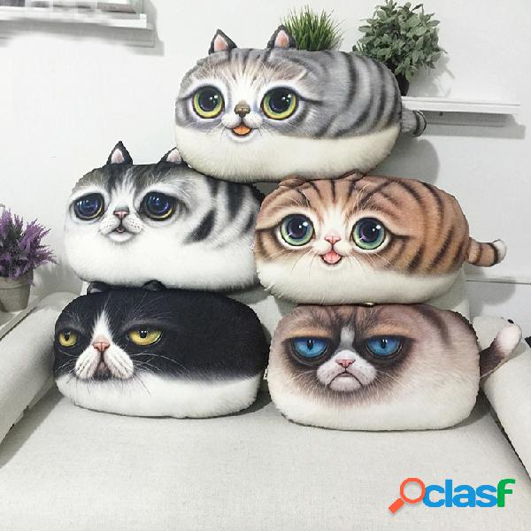 3D creativo PP algodón lindo Gato almohada de felpa
