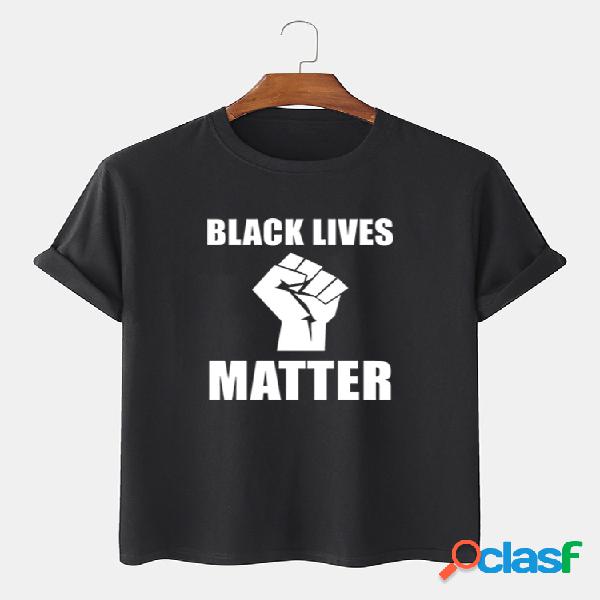 Black Lives Matter Slogan Shirts Camisetas de manga corta