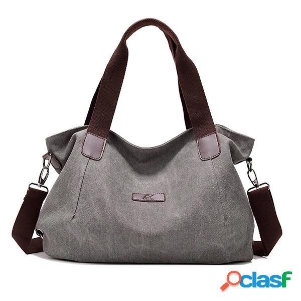 Bolso bandolera casual de lona Bolso tote de grande