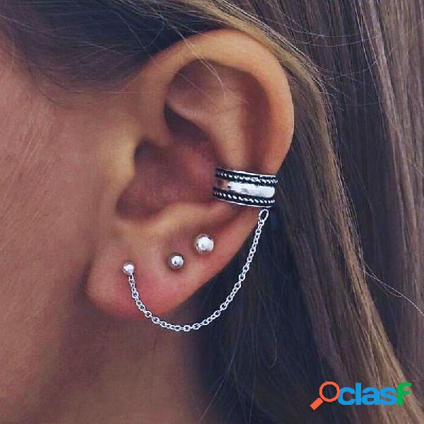 Cartílago punk Pendientes vendimia Stud de perforación de