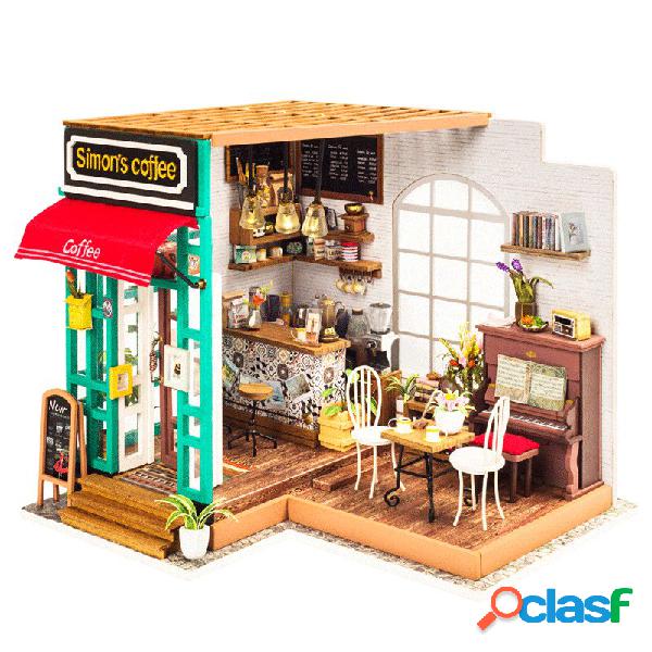 Casa de muñecas DIY Casa de muñecas de madera en miniatura
