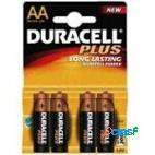 Duracell Pila MN1500 Plus AA, 1.5V, 4 Piezas