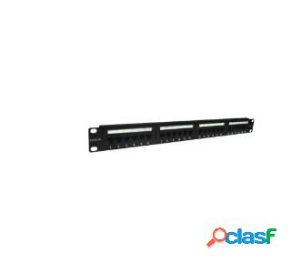 Enson Panel de Parcheo Cat6 para Rack de 19'', 24 Puertos,