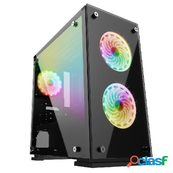 Gabinete Game Factor CSG550 con Ventana, Mini-Tower, Micro