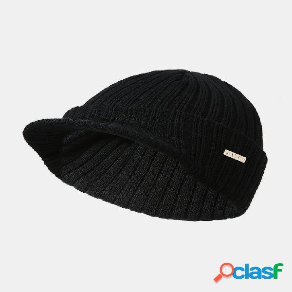 Gorro ajustable transpirable de ala pequeña cálida sólida