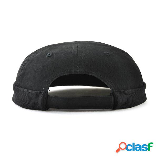 Gorro de trabajo retro ajustable sin visera para hombres y