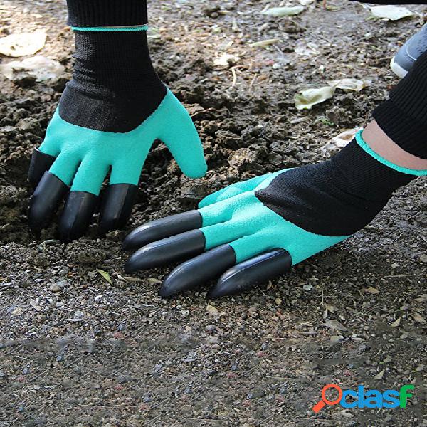 Guantes de caucho con garras de jardinería