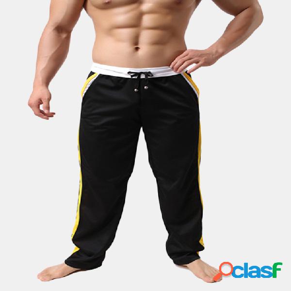 Hombre Home Pantalones Casual Running Cordón Deportivo